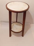 Art Deco Plantentafel met Marmerlook, 45 tot 60 cm, Minder dan 55 cm, Gebruikt, Rond