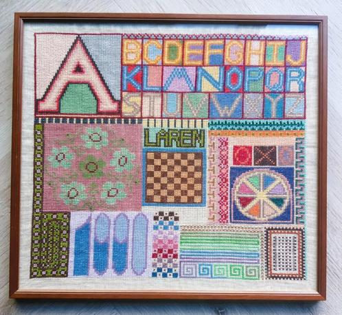 Antieke merklap Laren, Antiek en Kunst, Antiek | Kleden en Textiel, Ophalen of Verzenden