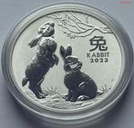 PM Zilveren 1oz Lunar III “Year of the Rabbit” uit 2023!!, Zilver, Losse munt, Verzenden
