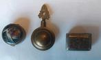Antiek snuifdoosje pillendoosje en snuifflesje rond 1900, Ophalen of Verzenden