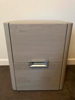 Grijs eiken nachtkastje - past bij kledingkast!, Ophalen, Eikenhout, 50 tot 100 cm, Zo goed als nieuw