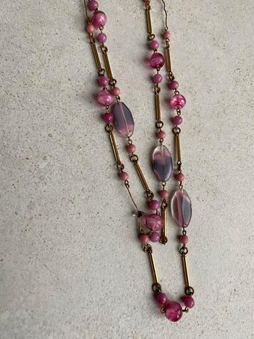 Vintage Roze Kralen Ketting beschikbaar voor biedingen