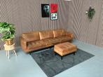 GRATIS LEVERING Vijfzits Bank Cognac 280x85 REFURBISHED, Huis en Inrichting, Banken | Bankstellen, 250 tot 300 cm, Stof, 75 tot 100 cm