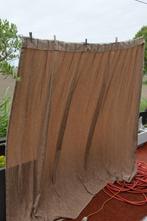 3 dikke gemêleerde velours gordijnen kleuren beige bruin, Gemeleerd, 200 cm of meer, Ophalen of Verzenden, 200 cm of meer