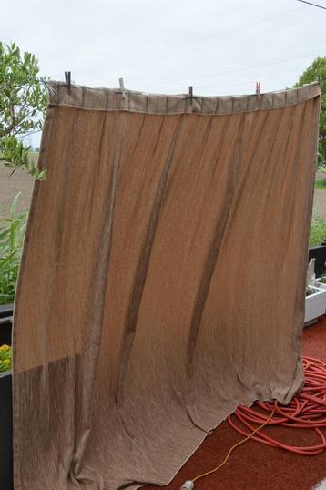 3 dikke gemêleerde velours gordijnen kleuren beige bruin beschikbaar voor biedingen