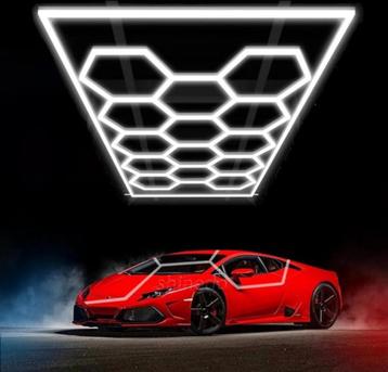 Hexagon led, Garage verlichting,484 cm x 243 cm. ACTIE!! beschikbaar voor biedingen