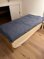 Bedframe 90x200 met onderschuifbed, Huis en Inrichting, Ophalen, 90 cm, Eenpersoons, Wit