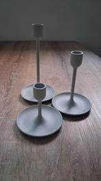 Ikea Kandelaar Set - Grijs - Nieuw!, Huis en Inrichting, Woonaccessoires | Kandelaars en Kaarsen, Ophalen, Nieuw, Metaal, Grijs