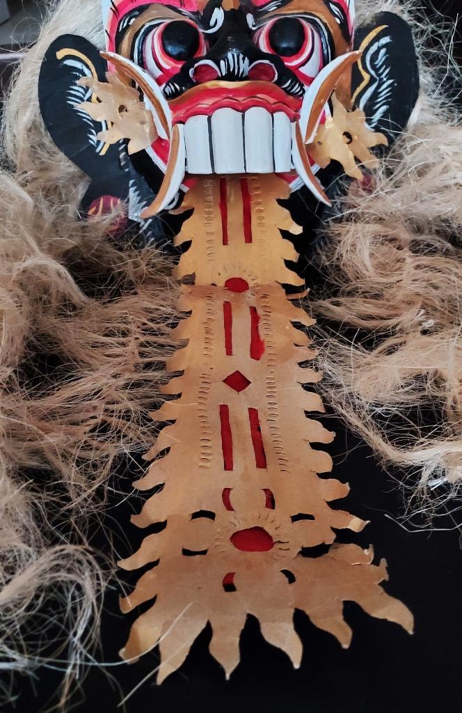 Masker Barong-dans masker dat Rangda voorstelt, Antiek en Kunst, Kunst | Niet-Westerse kunst, Ophalen of Verzenden