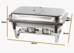 Chafing dishes 3 stuks met gelpotten, Huis en Inrichting, Keuken | Keukenbenodigdheden, Ophalen, Zo goed als nieuw
