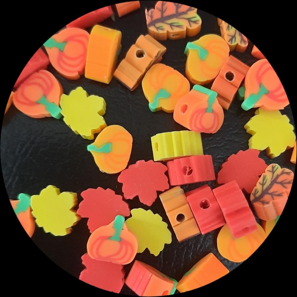 Polymeerkralen balderen pompoenen kralen polymeer beads SALE, Verzenden, Nieuw, Kraal