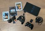 Complete PlayStation 2 + 2 controllers + 3 spellen, Spelcomputers en Games, Spelcomputers | Sony PlayStation 2, Met games, Met 2 controllers