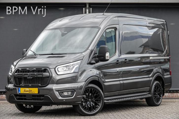 Ford Transit L2H2 | 130Pk A8 Aut. | Raptor Edition | 2x Schu, Auto's, Bestelauto's, Bedrijf, Te koop, ABS, Achteruitrijcamera