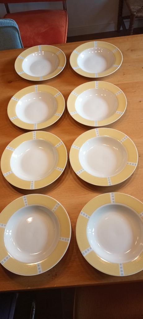 8 DIEPE BORDEN. Dake & Zn. NIEUW!, Huis en Inrichting, Keuken | Servies, Nieuw, Bord(en), Overige stijlen, Porselein, Ophalen of Verzenden