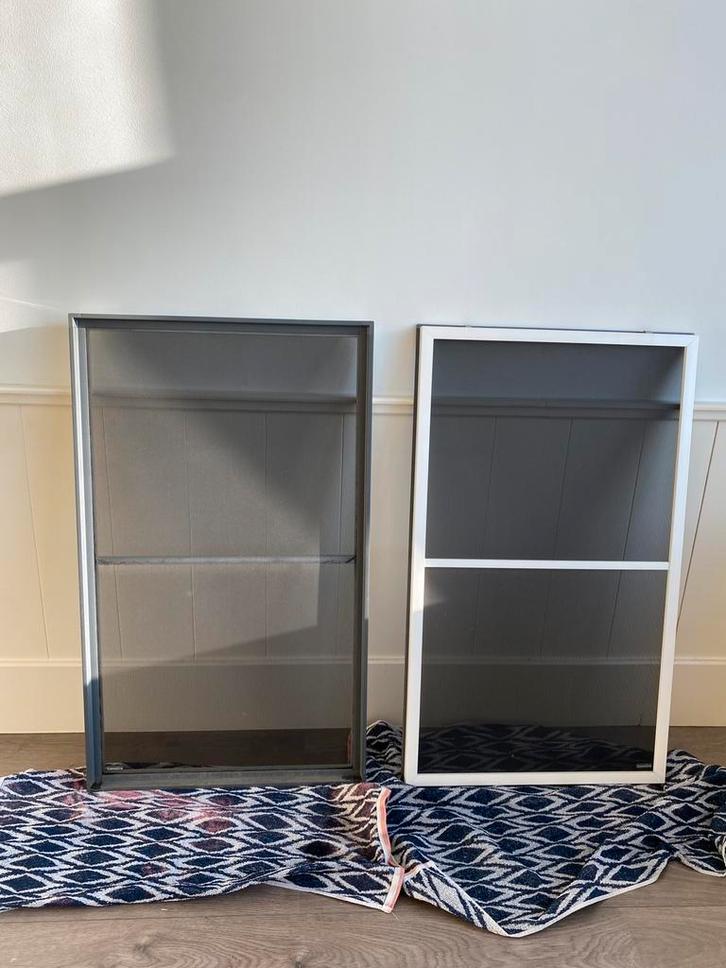 4 Hamstra raam horren op maat, Doe-het-zelf en Verbouw, Glas en Ramen, Zo goed als nieuw, Overige typen, Minder dan 80 cm, Ophalen