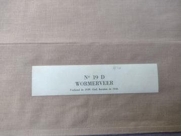 19 DD Wormerveer Krommenie De Rijp Plattegrond Linnen 1950 beschikbaar voor biedingen