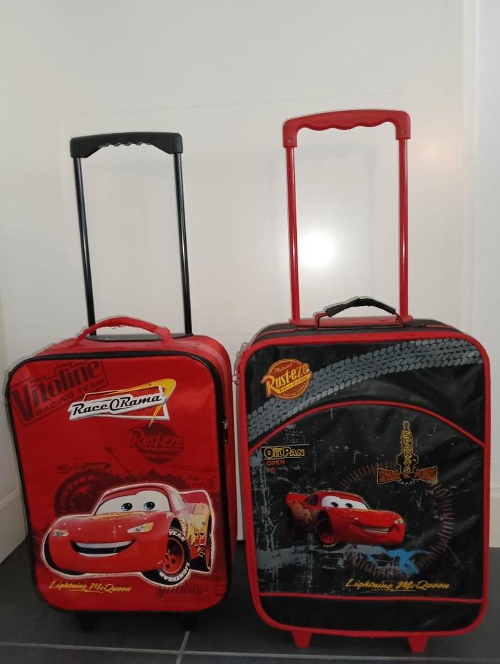Set 2 trekkoffers van Disney Cars voor kinderen, Verzamelen, Disney, Gebruikt, Tas, Koffer of Zak, Overige figuren, Ophalen