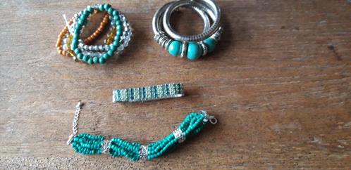 te koop diverse leuke mooie turquoise armbanden, Sieraden, Tassen en Uiterlijk, Armbanden, Nieuw, Overige materialen, Overige kleuren