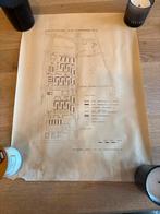 Vintage Amsterdam Stratenplan Overtoomse Veld, Landkaart, 1800 tot 2000, Nederland, Ophalen