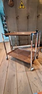 Vintage serveerwagen trolley chroom, Ophalen