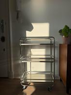 Metalen trolley / barcart, Huis en Inrichting, Kasten | Stellingkasten, Ophalen, Zo goed als nieuw