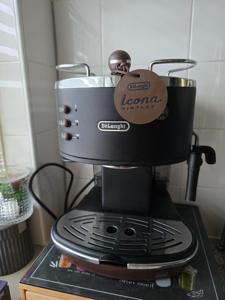 De'Longhi Icona Vintage Espresso Machine, Witgoed en Apparatuur, Koffiezetapparaten, Espresso apparaat, Gemalen koffie, Ophalen of Verzenden
