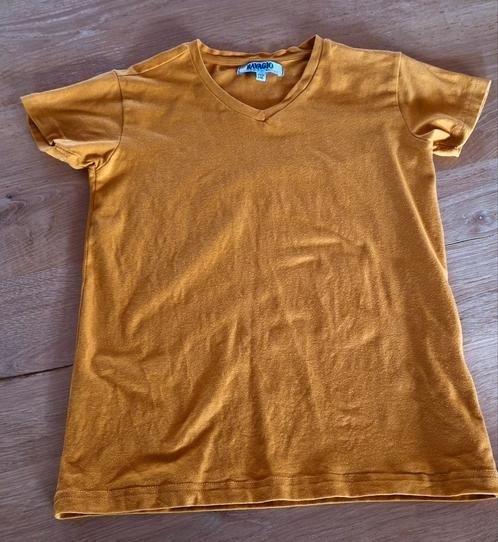 ZGAN kerrie geel t-shirt jongen (Merk Ravagio), 140-146, Kinderen en Baby's, Kinderkleding | Maat 140, Zo goed als nieuw, Jongen