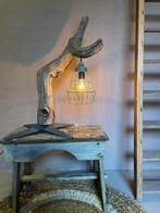 Handgemaakte lamp van drijfhout, Ophalen, Zo goed als nieuw, Hout, Minder dan 50 cm
