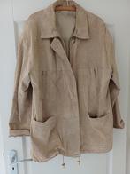 Beige suède jas vintage stijl, Beige, Maat 46/48 (XL) of groter, Ophalen of Verzenden, Onbekend