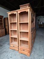 Prachtige set teakhouten boekenkasten / bibliotheekkasten, Huis en Inrichting, Kasten | Ladekasten, Ophalen, 1 of 2 laden, Teakhout