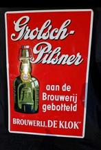 GROLSCH METALEN BORD, Ophalen of Verzenden, Zo goed als nieuw, Reclamebord