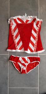 Kerst Lingerie Setje Rood/Wit - maat M ZGAN!!!, Ophalen of Verzenden, Setje, Rood