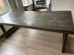 Houten eettafel 220x100 stalen U poot, Huis en Inrichting, Tafelonderdelen, 200 cm of meer, Gebruikt, Rechthoekig, Ophalen of Verzenden