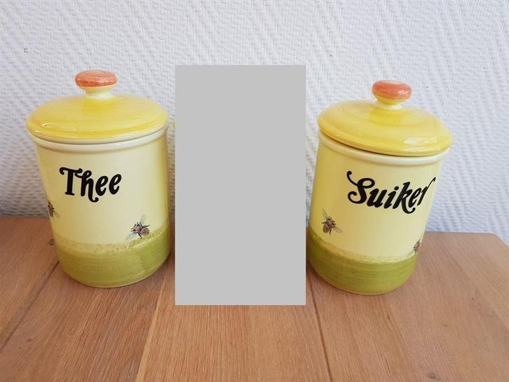 D129 Voorraadpotten Bijenland Zeller, Knoflook, Thee, Suiker, Huis en Inrichting, Keuken | Servies, Zo goed als nieuw, Overige typen