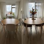 Uitschuifbare houten eettafel Jysk, Ophalen, Gebruikt, 100 tot 150 cm, Eikenhout