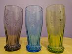 Coca-Cola Glazen Set - Paars, Blauw, Groen, Verzamelen, Glas en Borrelglaasjes, Ophalen of Verzenden, Zo goed als nieuw, Frisdrankglas