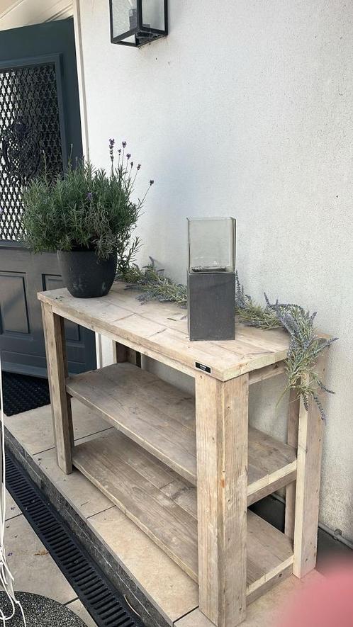 Siertafels van steigerhout, Huis en Inrichting, Tafels | Sidetables, Nieuw, 25 tot 50 cm, 100 tot 150 cm, Rechthoekig, Overige houtsoorten