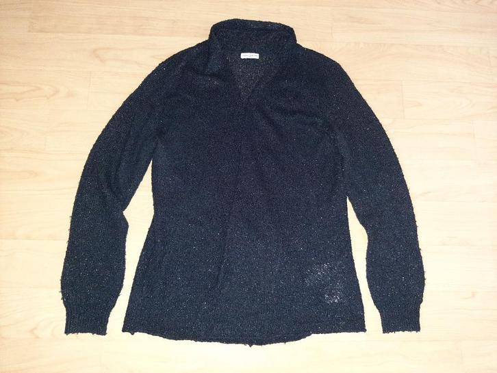 donkerblauw vestje met glitter Jacqueline de Yong maat L, Kleding | Dames, Truien en Vesten, Gedragen, Maat 42/44 (L), Blauw, Ophalen of Verzenden