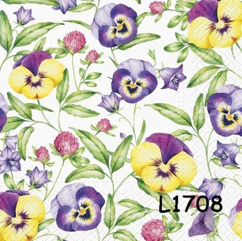 Servetten decoupage/bullet journal * Viooltjes L1708, Hobby en Vrije tijd, Knutselen, Nieuw, Materiaal, Verzenden