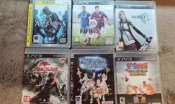 Diverse PS3 spellen: Fifa, Assasins creed, final fantasy