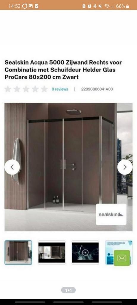 Nieuw douchewand! Douche glas sealskin acqua 5000, Huis en Inrichting, Badkamer | Complete badkamers, Nieuw, Ophalen