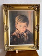 XXXL mega Bragolin betraand jongetje in barokke gouden lijst, Ophalen of Verzenden, Zo goed als nieuw, Schilderij, 75 cm of meer