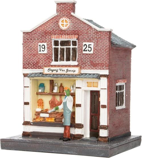 Intratuin	Kerstdorp De Brink kersthuisje slagerij Van Gennip, Diversen, Kerst, Zo goed als nieuw, Ophalen of Verzenden