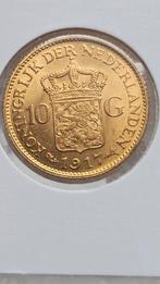 Gouden tientje 1917, Postzegels en Munten, Munten | Nederland, Ophalen of Verzenden, Koningin Wilhelmina, 10 gulden, Goud