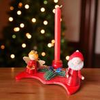 Vintage houten kerst kandelaartje, Ophalen of Verzenden, Zo goed als nieuw