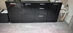 Hoogglans zwart dressoir, Huis en Inrichting, Kasten | Dressoirs, Ophalen, Zo goed als nieuw, 25 tot 50 cm, 150 tot 200 cm