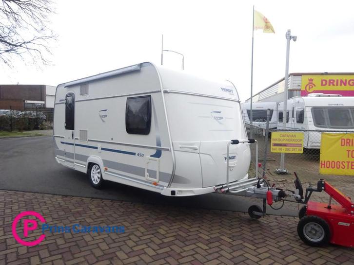 Fendt Saphir 450 Frans Bed+Treinzit, Caravans en Kamperen, Caravans, Bedrijf, tot en met 4, 1000 - 1250 kg, Fendt, 6 tot 7 meter