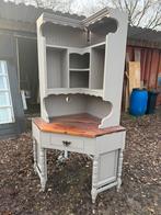 Grote houten hoekkast/buffetkast, Ophalen, Met plank(en), Gebruikt, 200 cm of meer