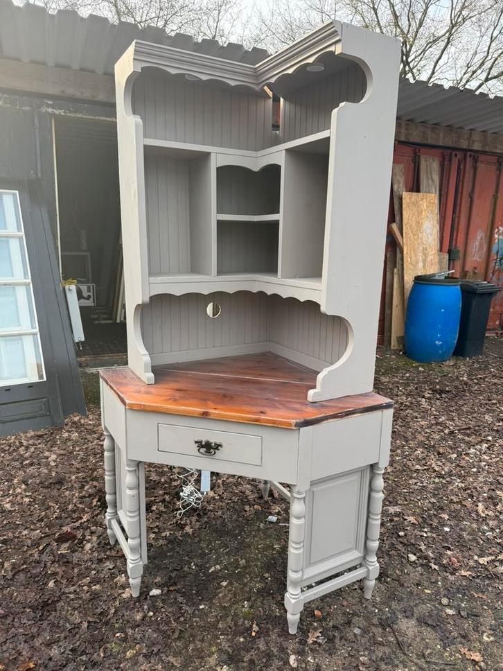 Grote houten hoekkast/buffetkast, Huis en Inrichting, Kasten | Buffetkasten, Gebruikt, 200 cm of meer, 50 tot 100 cm, 75 cm of meer