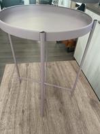 Oud Roze Bijzettafel, Minder dan 45 cm, Minder dan 55 cm, Metaal of Aluminium, Rond